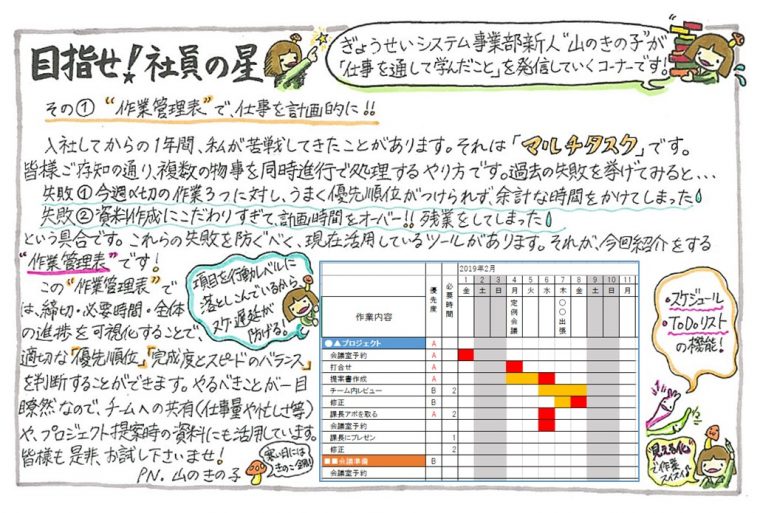 目指せ 社員の星 新人が大切にしたい 作業管理表 ほうれんそう のポイント ぎょうせいオンライン 地方自治の総合サイト