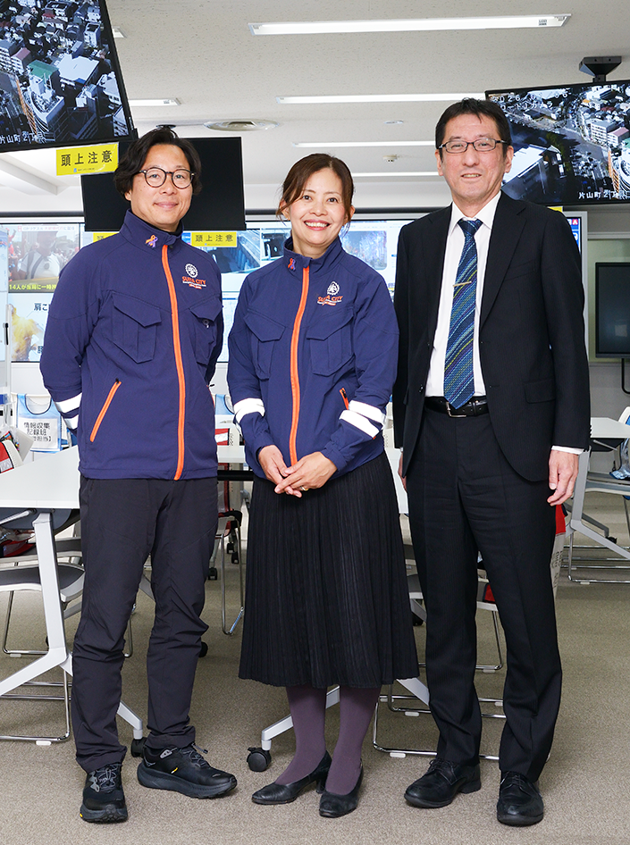 柴野将行さん、有吉恭子さん、越山健治さんの写真