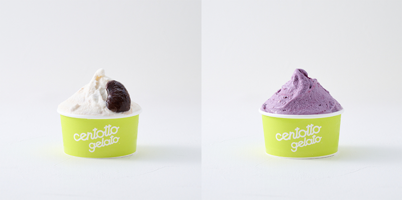 「花豆」「なつはぜタルト」のジェラートの写真