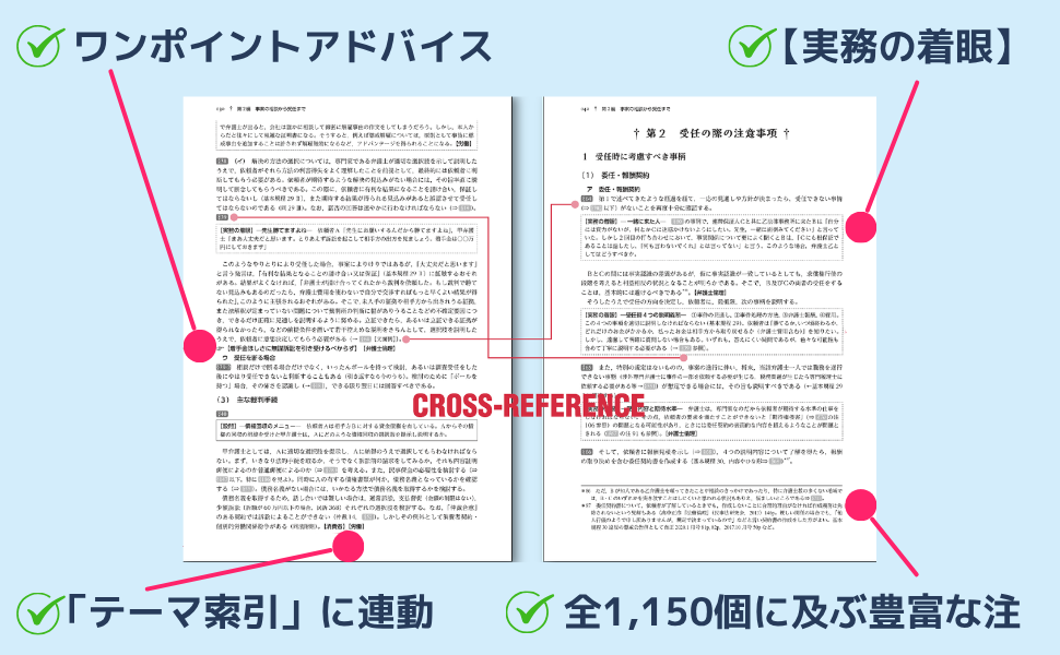 ☑ワンポイントアドバイス ☑「テーマ索引」に連動 ☑【実務の着眼】 ☑全1,150個に及ぶ豊富な注